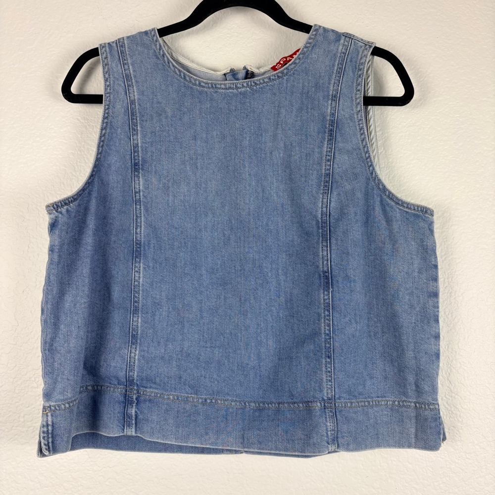 Spanx Sleeveless Denim Shell Top Large